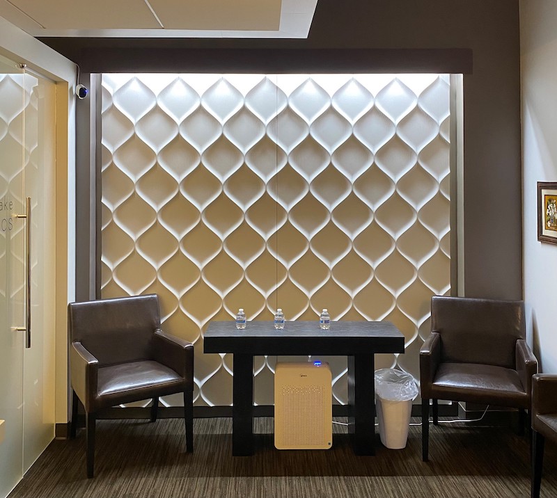 Waiting area at the front desk